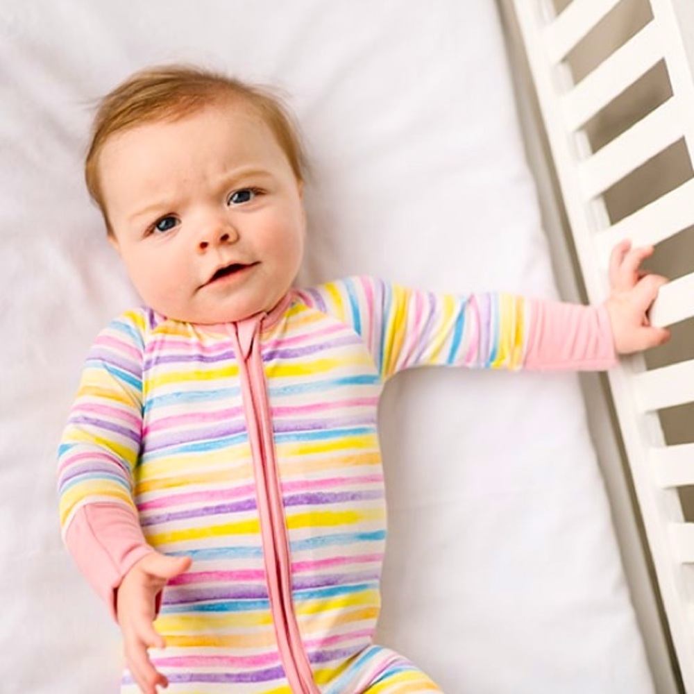 RETIRED Little Sleepies Sunrise Stripe Zippy - 18-24 months